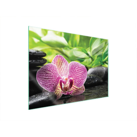 PLACA PROTECTORA DE VIDRIO PARA ESTUFA 70x52 ORQUÍDEA