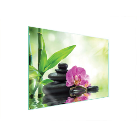 PLACA PROTECTORA DE VIDRIO PARA ESTUFA 70x52 ORQUÍDEA