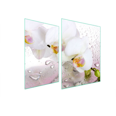 PLACA PROTECTORA DE VIDRIO PARA ESTUFA 70x52 ORQUÍDEA
