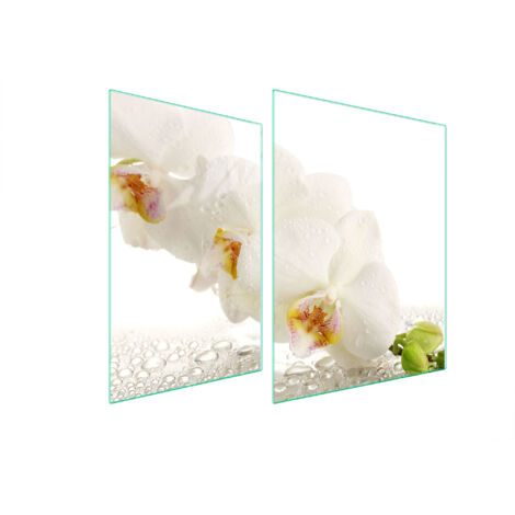 PLACA PROTECTORA DE VIDRIO PARA ESTUFA 70x52 ORQUÍDEA