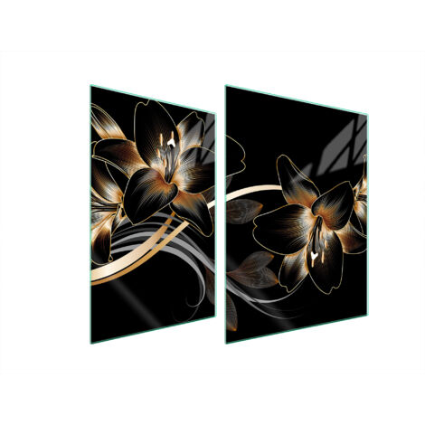 PLACA PROTECTORA DE VIDRIO PARA ESTUFA 70x52 ORQUÍDEA