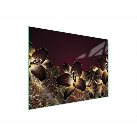 PLACA PROTECTORA DE VIDRIO PARA ESTUFA 70x52 ORQUÍDEA