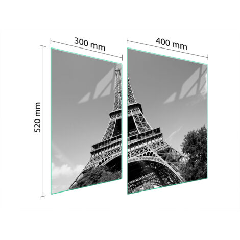 PLACA PROTECTORA DE VIDRIO PARA ESTUFA 70x52 PARIS