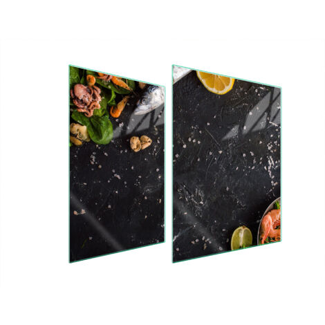 PLACA PROTECTORA DE VIDRIO PARA ESTUFA 70x52 PESCADO