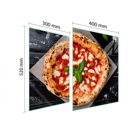 PLACA PROTECTORA DE VIDRIO PARA ESTUFA 70x52 PIZZA