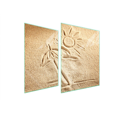 PLACA PROTECTORA DE VIDRIO PARA ESTUFA 70x52 PLAYA