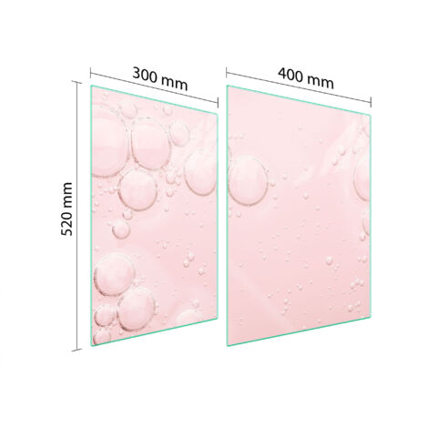 PLACA PROTECTORA DE VIDRIO PARA ESTUFA 70x52 ROSA