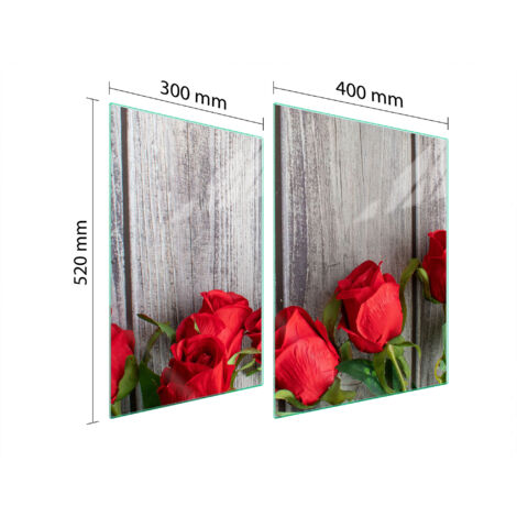 PLACA PROTECTORA DE VIDRIO PARA ESTUFA 70x52 ROSES