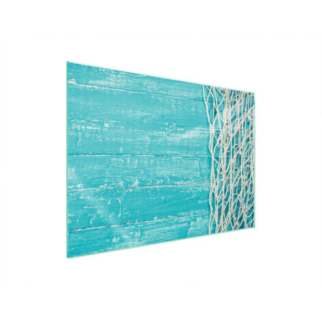 PLACA PROTECTORA DE VIDRIO PARA ESTUFA 70x52 TURQUESA