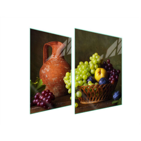 PLACA PROTECTORA DE VIDRIO PARA ESTUFA 70x52 UVAS