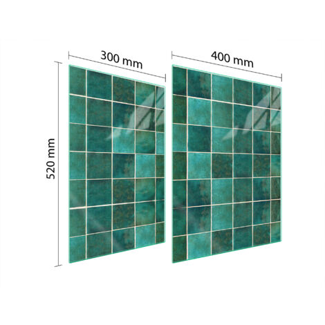 PLACA PROTECTORA DE VIDRIO PARA ESTUFA 70x52 VERDE