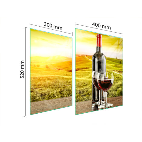 PLACA PROTECTORA DE VIDRIO PARA ESTUFA 70x52 VINO
