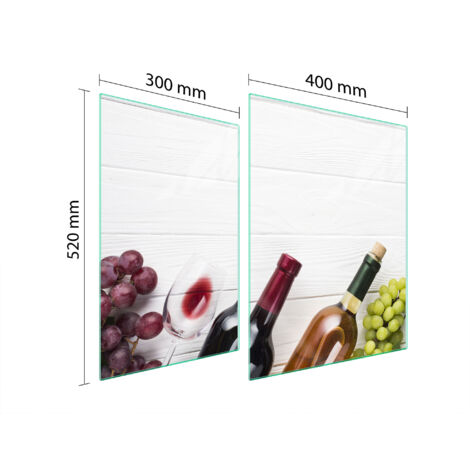 PLACA PROTECTORA DE VIDRIO PARA ESTUFA 70x52 VINO