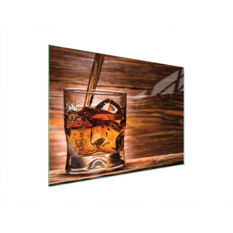 PLACA PROTECTORA DE VIDRIO PARA ESTUFA 70x52 WHISKY