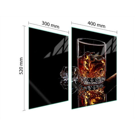 PLACA PROTECTORA DE VIDRIO PARA ESTUFA 70x52 WHISKY