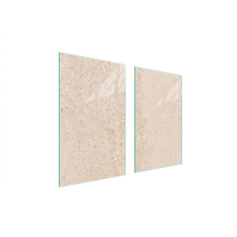 PLACA PROTECTORA DE VIDRIO PARA ESTUFA 75x52 BEIGE