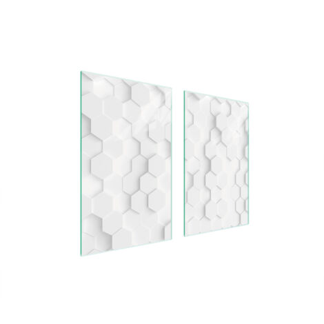 PLACA PROTECTORA DE VIDRIO PARA ESTUFA 75x52 BLANCA