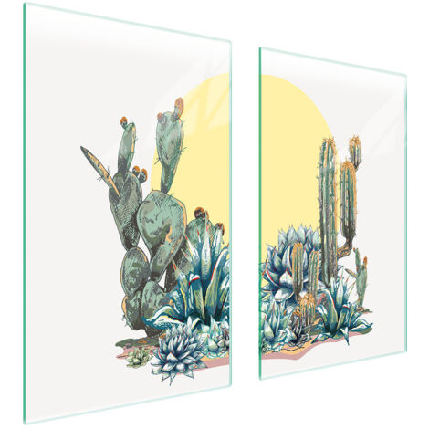 PLACA PROTECTORA DE VIDRIO PARA ESTUFA 75x52 CACTUS