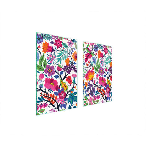 PLACA PROTECTORA DE VIDRIO PARA ESTUFA 75x52 FLORES