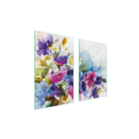 PLACA PROTECTORA DE VIDRIO PARA ESTUFA 75x52 FLORES