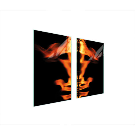 PLACA PROTECTORA DE VIDRIO PARA ESTUFA 75x52 FUEGO
