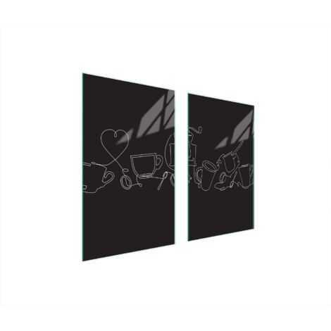 PLACA PROTECTORA DE VIDRIO PARA ESTUFA 75x52 NEGRO