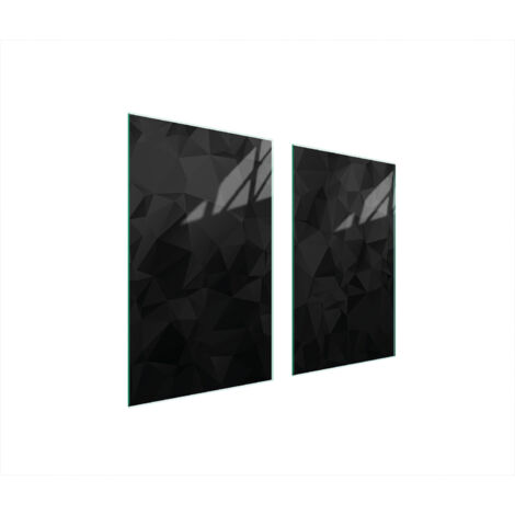 PLACA PROTECTORA DE VIDRIO PARA ESTUFA 75x52 NEGRO