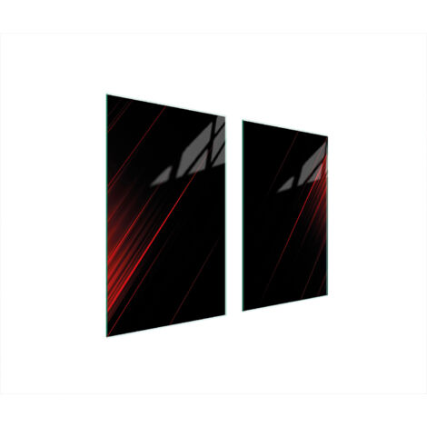 PLACA PROTECTORA DE VIDRIO PARA ESTUFA 75x52 NEGRO