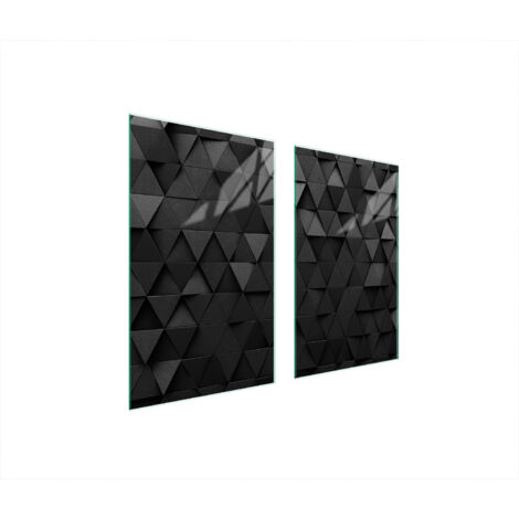 PLACA PROTECTORA DE VIDRIO PARA ESTUFA 75x52 NEGRO