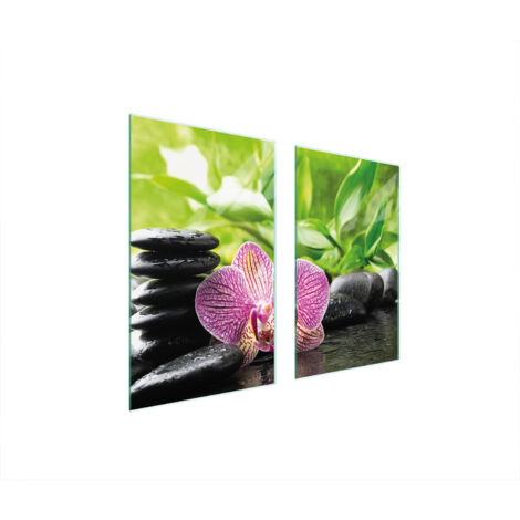 PLACA PROTECTORA DE VIDRIO PARA ESTUFA 75x52 ORQUÍDEA