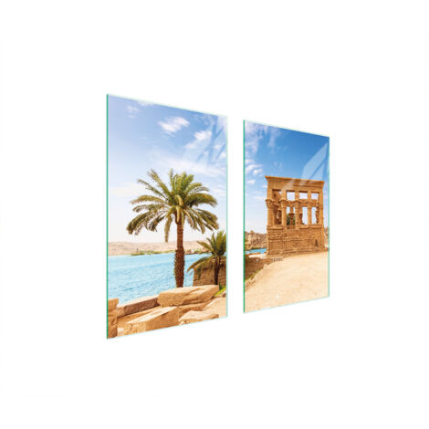 PLACA PROTECTORA DE VIDRIO PARA ESTUFA 75x52 PALMERAS