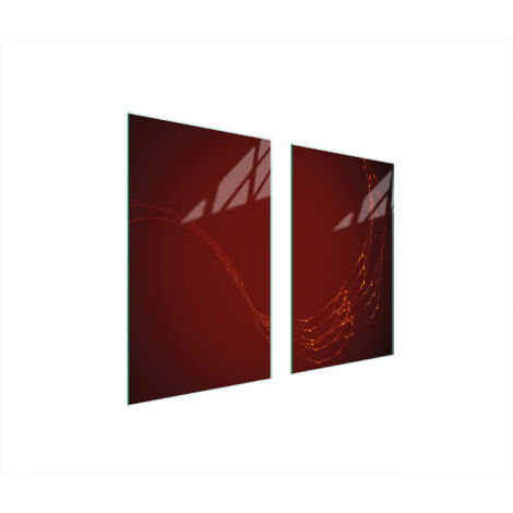 PLACA PROTECTORA DE VIDRIO PARA ESTUFA 75x52 ROJO
