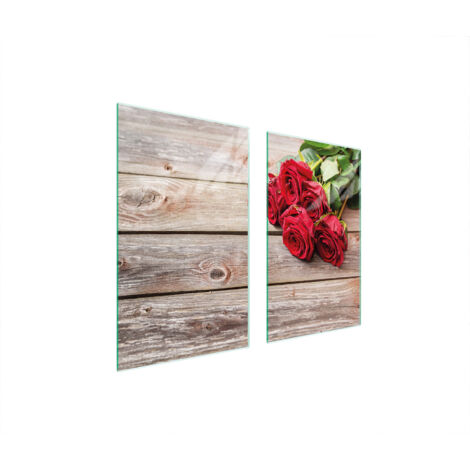 PLACA PROTECTORA DE VIDRIO PARA ESTUFA 75x52 ROSES