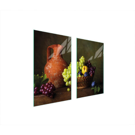 PLACA PROTECTORA DE VIDRIO PARA ESTUFA 75x52 UVAS
