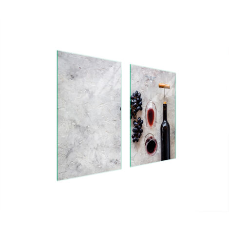 PLACA PROTECTORA DE VIDRIO PARA ESTUFA 75x52 VINO