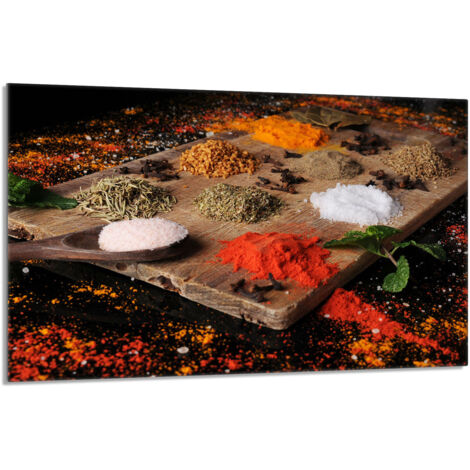 Placa protectora de vidrio para estufa 80x52 Especias
