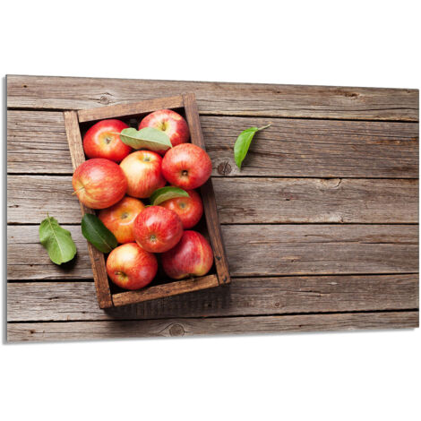 Placa protectora de vidrio para estufa 80x52 Manzanas