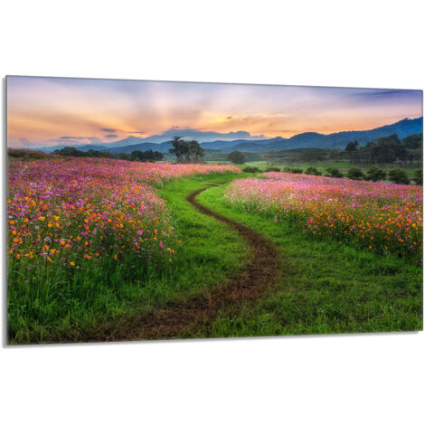 Placa protectora de vidrio para estufa 80x52 Montañas