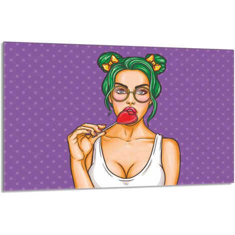 Placa protectora de vidrio para estufa 80x52 Mujer