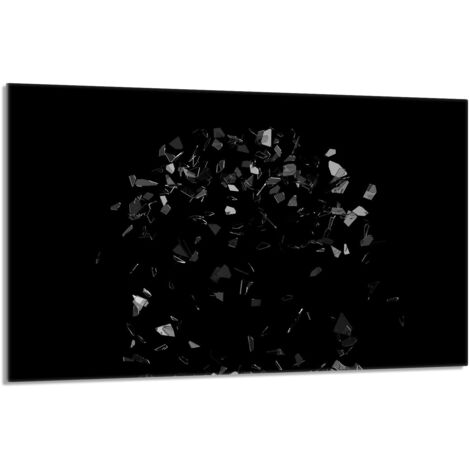 Placa protectora de vidrio para estufa 80x52 Negra