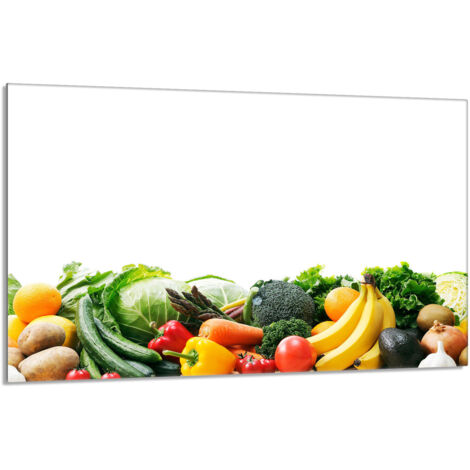 Placa protectora de vidrio para estufa 80x52 Verduras