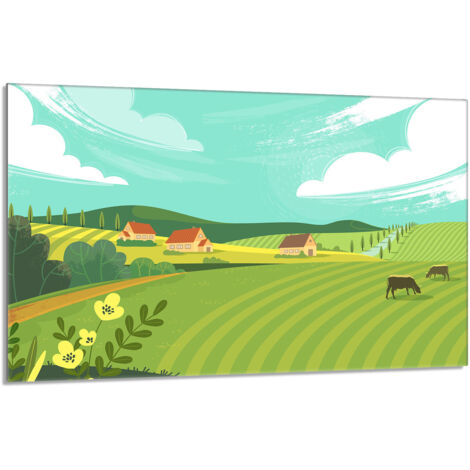Placa protectora de vidrio para estufa 80x52 Village