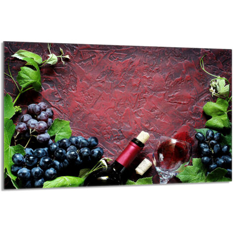 Placa protectora de vidrio para estufa 80x52 Vino