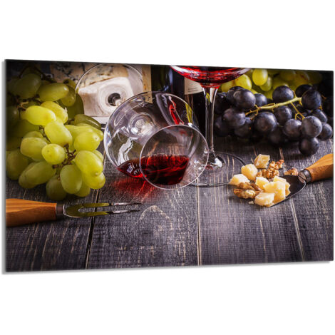 Placa protectora de vidrio para estufa 80x52 Vino