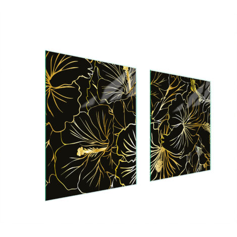 PLACA PROTECTORA DE VIDRIO PARA ESTUFA 85x52 FLORES