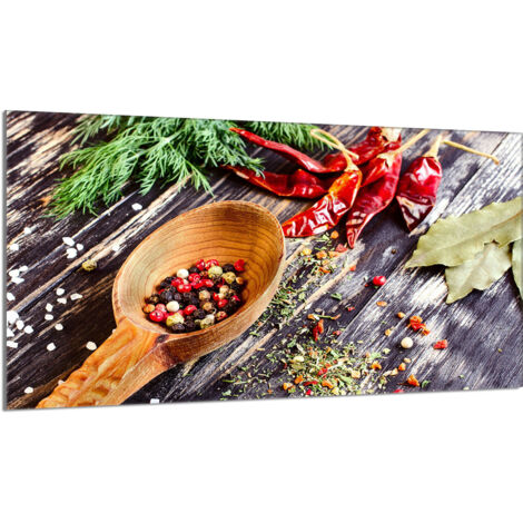 Placa protectora de vidrio para estufa 90x52 Especias