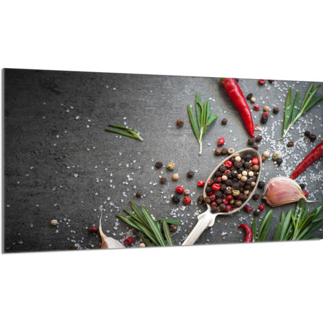 Placa protectora de vidrio para estufa 90x52 Especias
