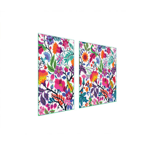 PLACA PROTECTORA DE VIDRIO PARA ESTUFA 90x52 FLORES