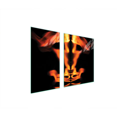 PLACA PROTECTORA DE VIDRIO PARA ESTUFA 90x52 FUEGO