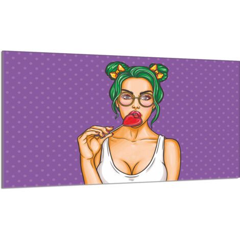 Placa protectora de vidrio para estufa 90x52 Mujer